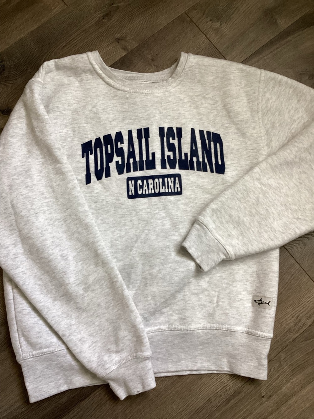 Topsail Island North Carolina Crewneck Sweatshirt - Heather Gray women’s size S